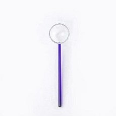 유리 우유 스푼 컬러 투명 커피 디저트 교반혼합휘젓기 긴 핸들 라운드 주방 식기 교반혼합휘젓기기혼합휘젓기섞기교반혼합휘젓기 막대, 5. F, 1개