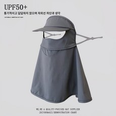 SIYONE 빙사 자외선 차단 마스크 목 보호 일체형 차양 모자 처마 전체 얼굴 목 자외선 방지 여름 얇은 모델 통기녀