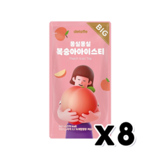 델라페 복숭아아이스티 파우치음료 340ml x 8개 1박스, 단품