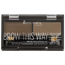 Rimmel 림멜 브로우 디스 웨이 002 미드 브라운 아이브로 파우더 Brow This Way Eyebrow Powder, 1개, 상풍설명참조