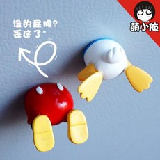 없음 신혼집 냉장고자석 귀요미 입체 반신 동물 냉장고 스티커 미키베니 베어 도날드덕 엉덩이 자석, 06 짧은 꼬리의 고양이 엉덩이