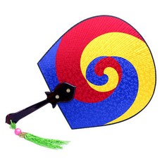 태극 소원선 대형 실크부채, 1개