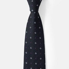 키카 패턴 다크네이비 넥타이