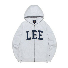 LEE 리 데님 아플리케 후드 집업 라이트 그레이