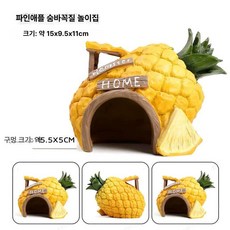 조이앨빈 도마뱀집꾸미기 크레스티드게코 집꾸미기, 1개, 파인애플 피하는 집