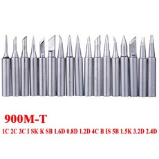 Hakko 936 납땜 스테이션을 위한 17pcs/Lot 없는 철 팁 900M TK 용접 스팅 솔더 팁 용접 팁, 없음