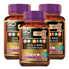 고헬씨(Go Healthy) 고헬씨 키즈 티스(치아) 엔 본(뼈) 칼슘 플러스 60 츄어블정 X 3개, 180정, 1세트, 180정