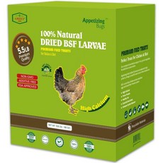 5.5 LBS 말린 검은 군인 파리 애벌레/말린 거저리 - 100 천연 BSF 유충 거저리보다 85배 더 많은 칼슘 닭 새 파충류 고슴도치 도마뱀 거북이를 위한 고칼슘, 1개