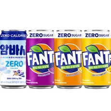 코카 환타 제로 350ml 오렌지+파인애플+포도+암바사 제로 345ml 각6캔씩 (총24캔)
