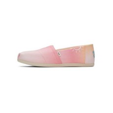 탐스 알파가타 스몰 핑크 옴브레 캔버스 여성 슬립온377308