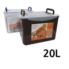 생활용품장터 플라스틱 후레쉬 밀폐플러스 국내생산 김치통, 초코, 1개, 20L