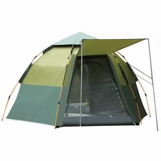 7-8인용 캠핑텐트 대형텐트 sprsun 더블 레이어 4 6인 자동 방수 안티 uv 보호소 레저 낚시 천막, 육군 녹색