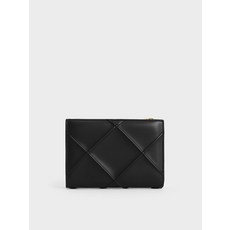 찰스앤키스 카드지갑 CK6-10681128_BLACK_XXS Eleni Quilted Wallet - Black