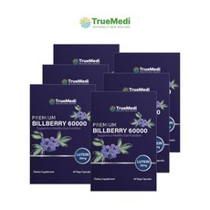 TRUEMEDI NZ 정품 트루메디 프리미엄 빌베리 60000 루테인 25 60정 6개세트, 6개