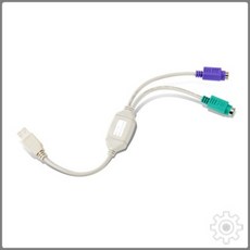 NEXT_PS2 USB to PS2 케이블 마우스 키보드, 단일 색상