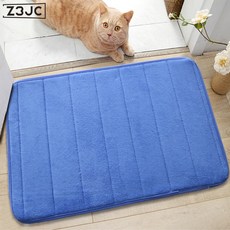 Z3JC 퓨어 컬러 코랄 엠보 스톤 가정용 메모리폼 흡수 주방 매트, 푸른 색, 40*60cm