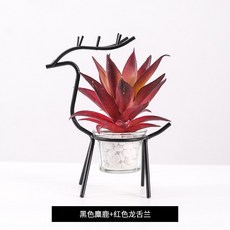 Jan.13 193번 북유럽 크리에이티브 거실 소품방 인테리어 사무용 침실 홈그라운드 레드 모던 심플 인테리어Z, 블랙 루 돌 프 + 레 드 테 킬 라