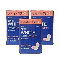 화이트 수퍼흡수 드림가드 수퍼롱 오버나이트 생리대 16입 X 3팩, 3개