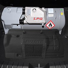 차량용 LPG 가스통 가리개 커버 우산걸이형 대형, 포켓+우선걸이, YF쏘나타(중형)