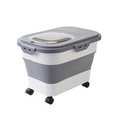 고양이 강아지 식품 보관 용기 접이식 건조 상자 밀폐 밀봉 주방, 4.W 33 LB Capacity, 1개