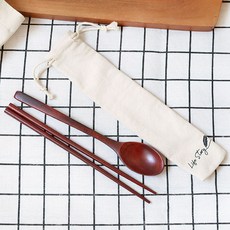 라이프스토리 린넨 수저파우치 빈수저 케이스 시리즈, 린넨파우치 옻칠수저세트