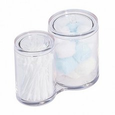 주식회사크레피 빠띠라인 화장솜 면봉 2구 정리함 ST-835 미용면봉, 1