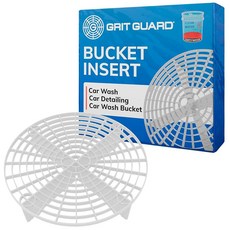 Grit Guard 옐로우 버킷 인서트 - 지름 25.4cm(10인치) 세차 버킷 더트 트랩 세차용 11.9L(3.5 4 5 6갤런) 버킷과 호환 가능, 화이트