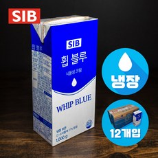 휩블루 식물성 휘핑크림 1kg 12개 [고급아이스박스+얼음팩