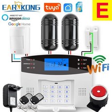 유선 및 WiFi GSM 가정 도난 보안 시스템 호스트 영어 러시아어 이탈리아어 투야 앱 433MHz, 21.E - 러시아어