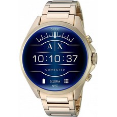[미국 직구]알마니 익스체인지 맨즈 스마트워치- 심박수 GPS NFC MZ157831076066, Gold Tone Stainless Steel, 상세설명참조