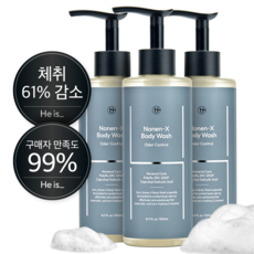 히이즈 남성 바디워시 남자 냄새 악취 제거 노넨엑스, 3개, 500ml