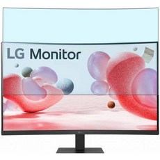 2팩 Synvy 안티 블루 라이트 스크린 프로텍터 LG 32MR50C-B 31.5인치 모니터 가드 스킨호환 강화 유리 없음