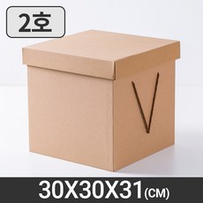 무지 손잡이 선물상자 2호(크라프트) 대형 큰 끈 박스, 1GJ2_무지손잡이(KR)