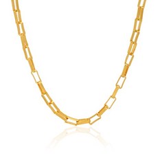 순금사각클립목걸이