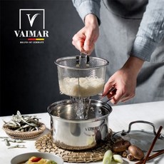 [슈퍼HOT][Vaimar] 바이마르 블랜취 히든쉐프 IH 국수냄비 18cm 3종세트(냄비+채망+뚜껑), 단품