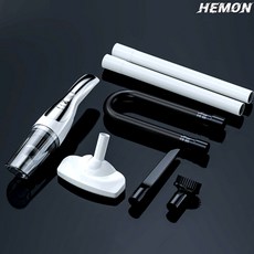 헤몬 12000PA 무선 미니 청소기 소형 핸디 원룸 저렴한 가벼운 청소기 차량용 가정용 휴대용 머리카락 청소기, 화이트