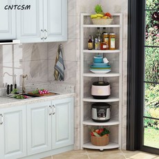 CNTCSM 주방 삼각대 벽 모서리 선반 냄비 선반 코너 수납선반 거실 코너 화분 잡화 스탠드, 6단170고백색가로세로40-화이트보드, 1개