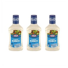 Kraft Classic Ranch Salad Dressing 크래프트 클래식 랜치 샐러드 드레싱 16oz(473ml) 3팩, 473ml, 1세트