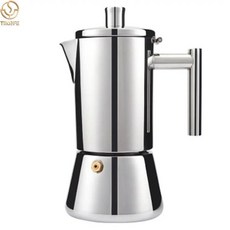 에쏘팟 스틸 스테인리스 커피 모카 200 ml 카페테라 인덕션 메이커 304 탑 포트, 03 300ML black