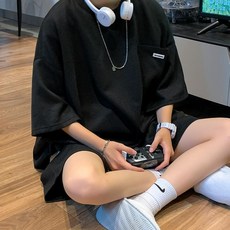 남성반팔반바지세트사파리