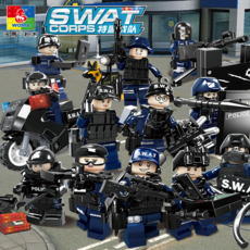 SWAT 경찰특공대 군인 특수부대 각 12인세트 호환레고, C형