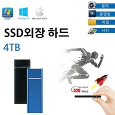 SSD외장 하드, 실버, 4TB