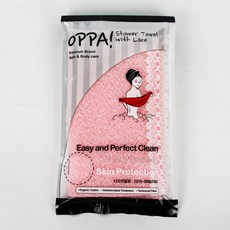 욕실용품 OPPA 프리미엄 각질제거 순면 샤워타올 때타월, 1개, 타올형(바디)-핑크, 1개