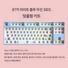 키보드하우징 84/61/68/87/98/100/108키 유무선 블루투스 기계식키보드 KB14, 87키 블루 - RGB, 텐키리스