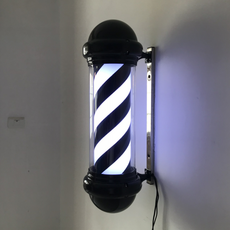 LED 미용실 싸인볼 헤어샵 이발소 사인볼 조명 광고, LED 70cm 블랙