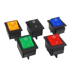 전선 커넥터 토글 전기 전원 스위치 푸시 버튼 래칭 로커 I/O 4 핀 조명 포함 16A 250VAC 20A 125VAC KC4, 1개