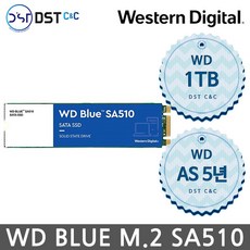 [WD 공식판매원] 웨스턴디지털 BLUE SA510 M.2 2280 SATA3 1TB SSD