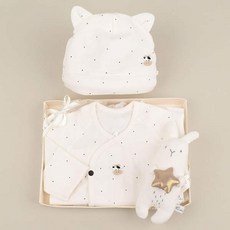 [현대백화점][에뜨와C] 유아 카미배내저고리비니모블랑딸랑이 07N017002 07N076701, 없음