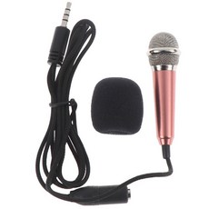 디스코드 UFO 에코 ASMR 먹방 유튜브 게이밍 마이크 휴대용 미니 마이크 3.5mm 데스크탑 스테레오 스튜디오, 01 Gold