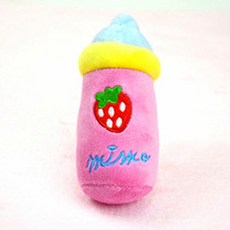 [KT알파쇼핑]강아지 우유병 인형 핑크 1P 애견 봉제 삑삑이 장난감, 선택:본상품
